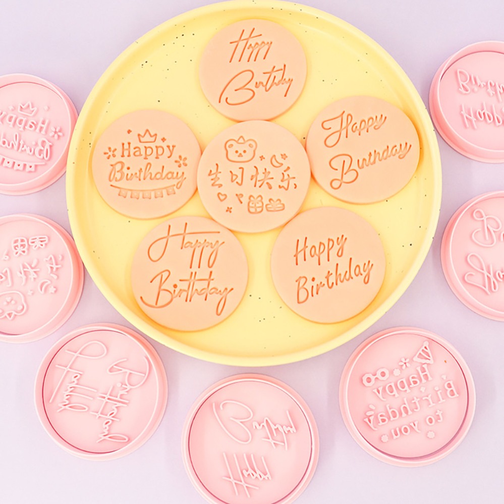 Kitchen Appliances Baking - Cortadores de Galletas de Feliz Cumpleaños,