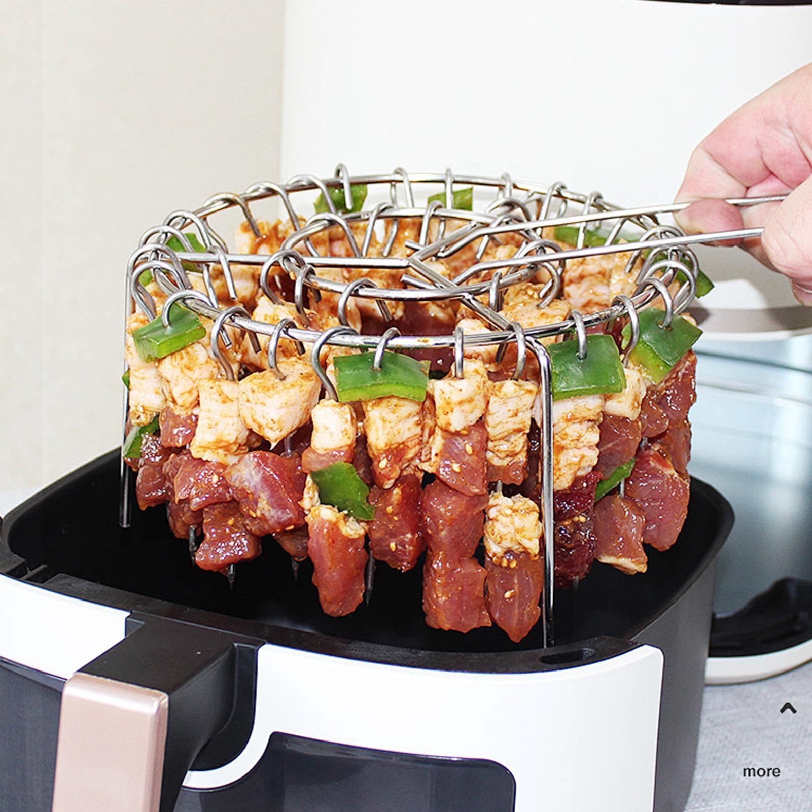 Kitchen Appliances Hobart - Parrilla Portátil Redonda de Acero Inoxidable