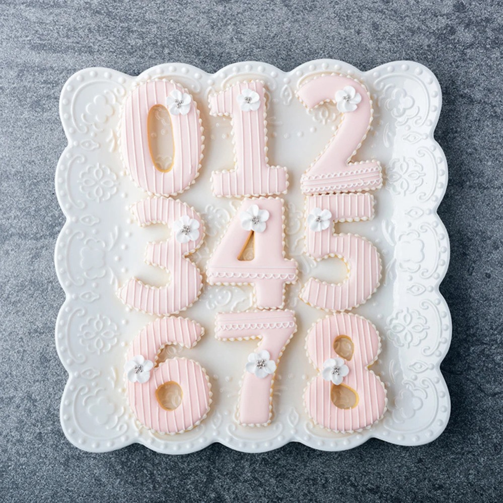 Kitchen Appliances Baking - Cortadores de Galletas con Números Grandes,
