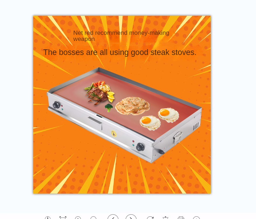Electric Griddle Pancake - Plancha eléctrica comercial, máquina para hacer