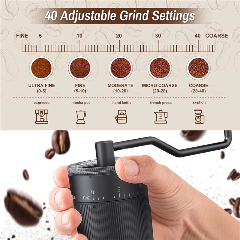 Molinillo de café manual portá - Coffee Grinder Burr reseña y precio