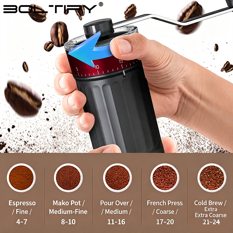 Molinillo de Café Manual BOLTI - Coffee Grinder Burr reseña y precio